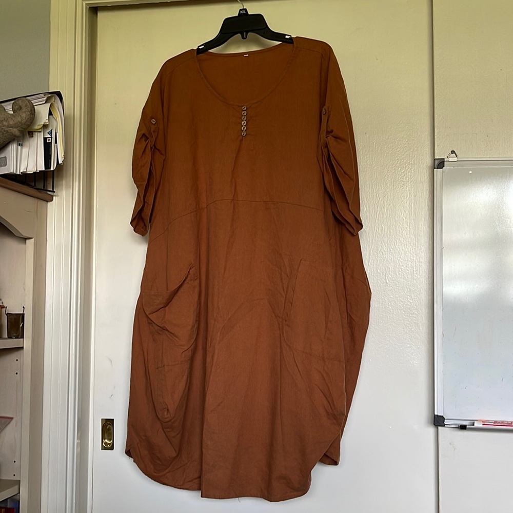 Rust colored bubble dress